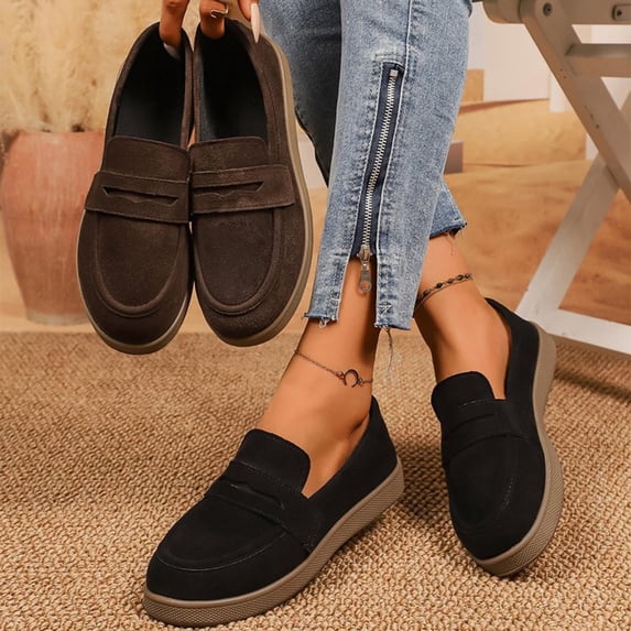 Msgweeeg Shoe Summer Sandals for Women Women's Fashionable Casual Spring and Summer Solid Color Loafers Flat Shoes for Jeans & Casual Outfits