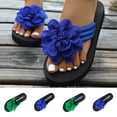 thumbnail image 1 of Msgweeeg Shoes Women Womens Sandals Comfortable Women's Fashionable and Versatile Casual Plus-Size Shoes Spring Summer Style Trendy Thick-Soled Beach On Sandals with Floral Decorations, 1 of 10
