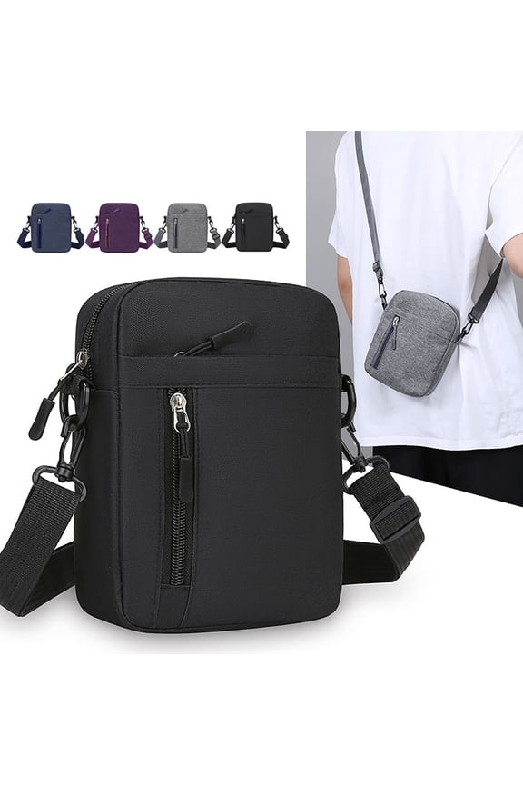 Shoulder Bag for Men Sling Bag for Women Men's Casual Shoulder Bag Fashionable Waterproof Nylon Crossbody Bag Light Weight Business Travel Phone Bag for Work Commute