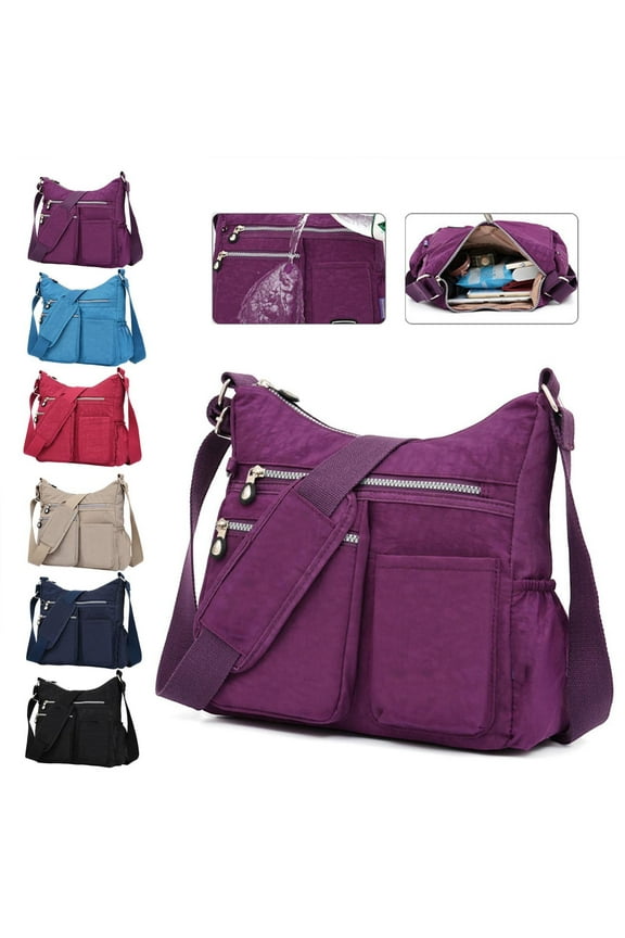 Shoulder Bag for Women Crossbody Bags for Women Travel Crossbody Bag Nylon Cloth Bag Multi Compartment Medium Bag Middle Aged Casual Shoulder Bag