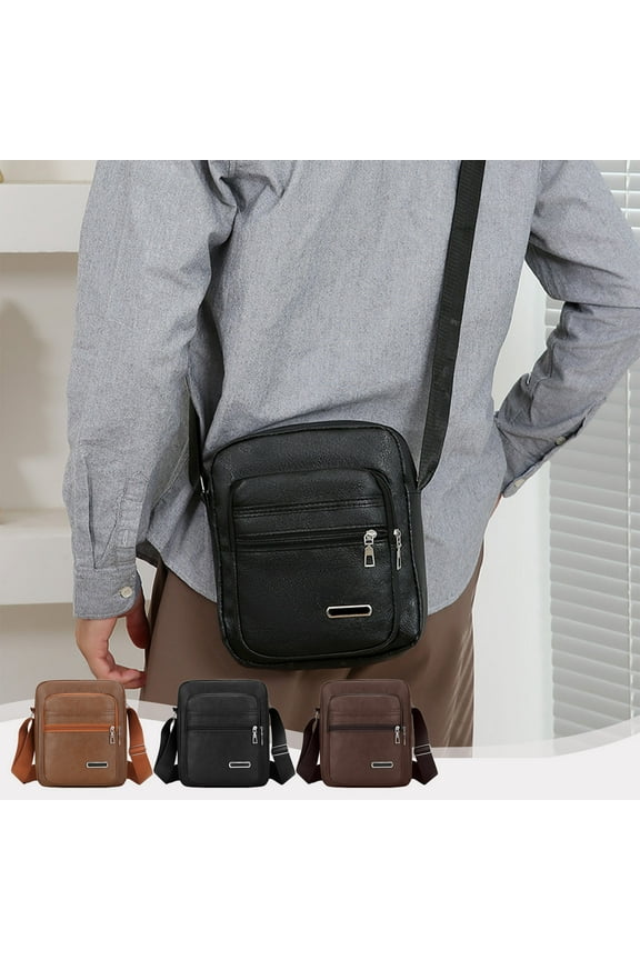 Over the Shoulder Bags for Women Multi Layer Storage Shoulder Rucksacks Texture Business Travel Crossbody Bag Large Capacity Commuting Handbag Men's Rucksacks