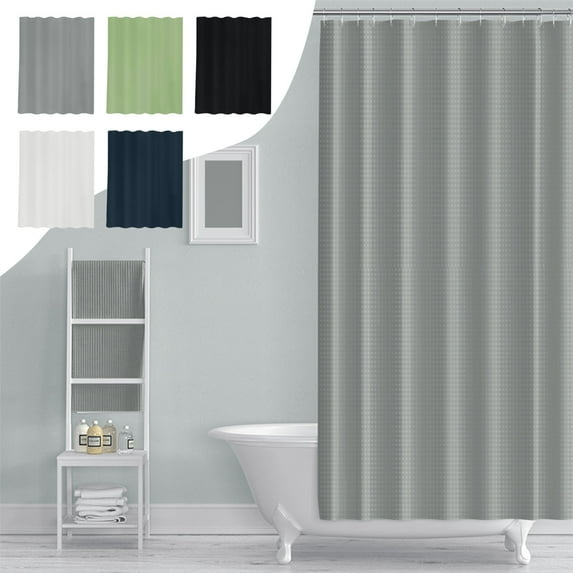 Msgweeeg Shower Curtains for Bathroom Bathroom Shower Curtain Double Sided Solid Colour Polka Dots Wafer Shower Curtain Water Proof Bathroom Bathroom Hole Shower Curtains