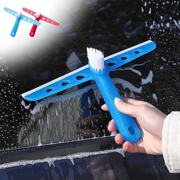 Msgweeeg Shower Squeegee Window Squeegee Multifunctional Glass Wiper, Brush Head, Cleaner, Car Body Cleaner, Dining Table and Tabletop Cleaning