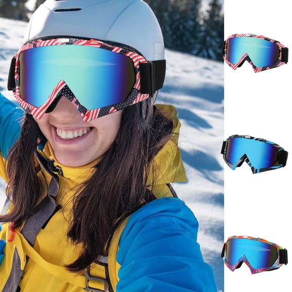 Msgweeeg Ski Googles Skiing Goggles Outdoor Windproof Ski Goggles Antis Ultraviolets Sun Protection Goggles Adult Ski Goggles Winter Ski Goggles Men and Wome One Size Fits All