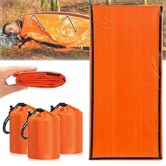 Msgweeeg Sleeping Bags for Adults Cold Weather Sleeping Bag Emergency Sleeping Bag Emergency Survival Sleeping Bag Pocket Size Emergency Sleeping Bag Waterproofs Thermal Bivy Sack for Outdoor