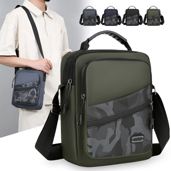 Msgweeeg Sling Bag for Men Crossbody Bag Men Fashionable Camouflage Large Capacity Shoulder Bag Multifunctional Waterproof Multi Pocket Large Capacity Storage Casual Crossbody Bag