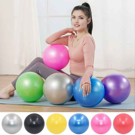 Msgweeeg Small Exercise Balls Yoga Balls Workout Balls Mini Yoga Pilates 10 Inch for Stability Exercise Training Gym Burst and Slip Balls with Inflatable Straw