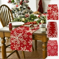 Msgweeeg Small Table Runner Table Runner Merry Christmas Linen Table Runner Dresser Scarves Winter Snow Xmas Tree Snowman Snowflake Table Runners for Dinning Table Kitchen Decor Holiday Dinner