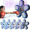 thumbnail image 1 of Msgweeeg Smart Wall Mounted Boxing Trainer Interactive Music LED Sensor Punching Target Adjustable Speed Bluetooth Fitness Boxing Game for Home Gym Kids Adults Skill Training, 1 of 7