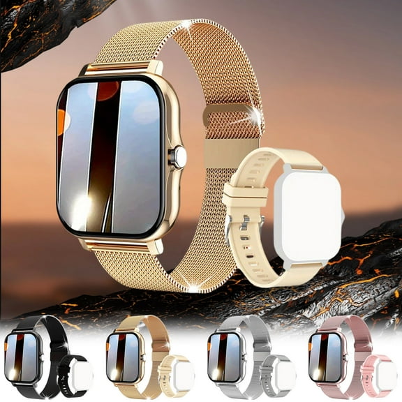 Msgweeeg Smart Watch Smart Watches for Women Fitness Watch1.44 - Inch FullWaterproof Smartwatch For Women/Men - Fitness with Call Answering/Calling FunctionDual Straps Included