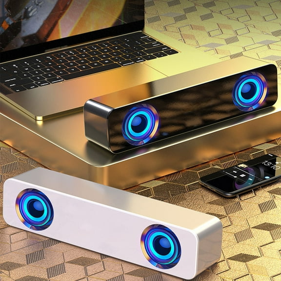 Msgweeeg Speakers Bluetooth Wireless Blue Tooth Speaker Wired Computer-speaker Audio Desktop Home Laptop Small Audio USB Wired Speakers Subwoofer Audio for Gaming, PC Setup, and Desktop Use