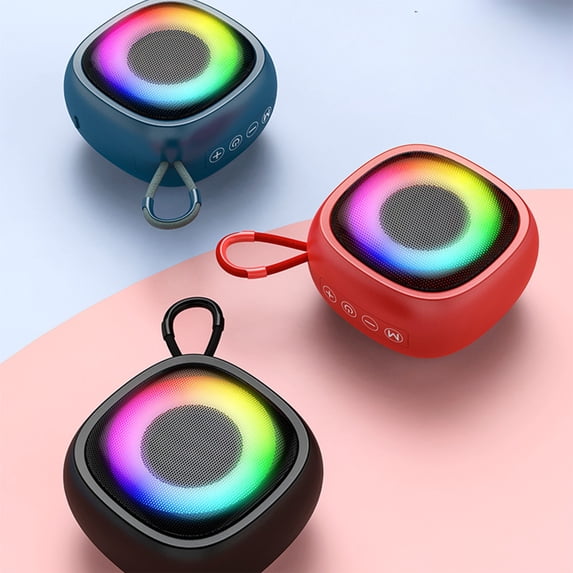 Msgweeeg Speakers Wireless Bluetooth Speaker Bluetooth Speaker Wireless Portable Indoor Outdoor Large Volume Small Size RGB Light Speaker 5W Diaphragm Bluetooth 5.4 500mAh Long Battery Lives