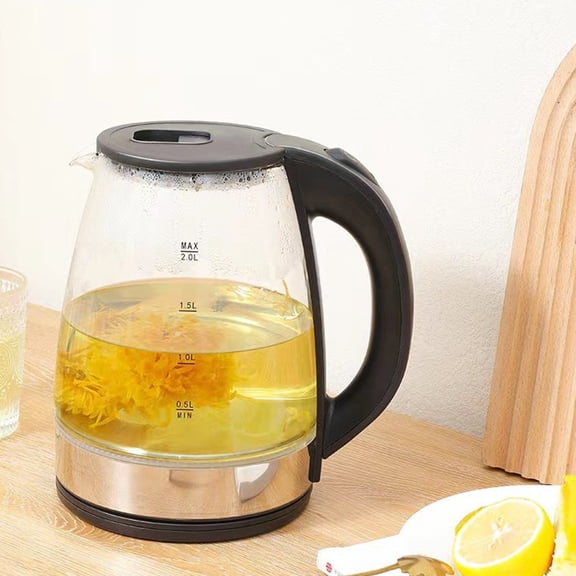 Msgweeeg Stainless Steel 2L Kettle Automatic Power Off Household Appliance Safe Boil Healthy Water Hot Drinks Fast Heating Kitchen Tea Pot for Family Daily Large Capacity Office Dorm