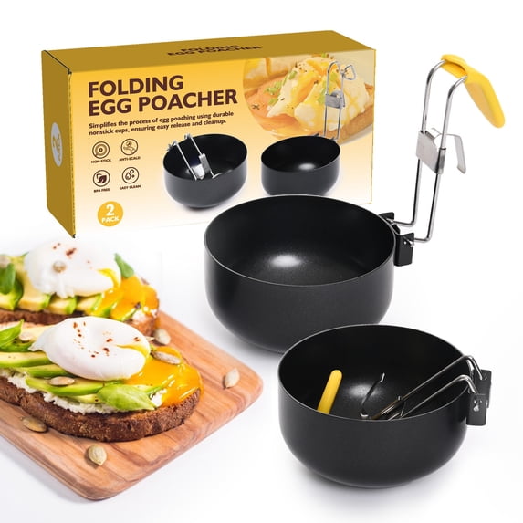 Msgweeeg Stainless Steel Egg Cooker Ring Non Stick Egg Poacher Hang Ear Boiler Poached Egg Maker Kitchen Tool 2024 Easy Clean Breakfast Accessory Multi Use Egg Cooking