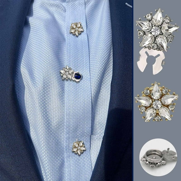 Msgweeeg Star Shirt Button Decorative Metal Emblem Fashion Embellishment Men Women Dress formal Casual Outfit Accent Durable Sew On Clothing Accessories Set for Tailoring Craft Use