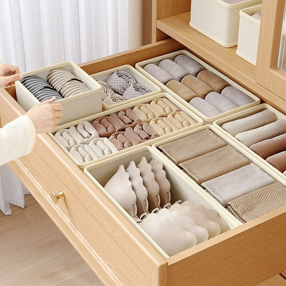 Msgweeeg Storage Bins for Clothes Storage Boxes Household Clothing Storage Box Wardrobe Drawer Storage Classification Foldable Underwear Convenient and Tidy Storage