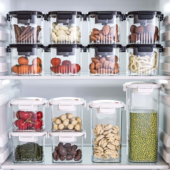 Msgweeeg Storage Containers with Lids Vacuum Sealed Jar for Miscellaneous Grain Storage Kitchen Food Plastic Transparent Storage and Storage Jar -proof Sealed Box for Five Grains