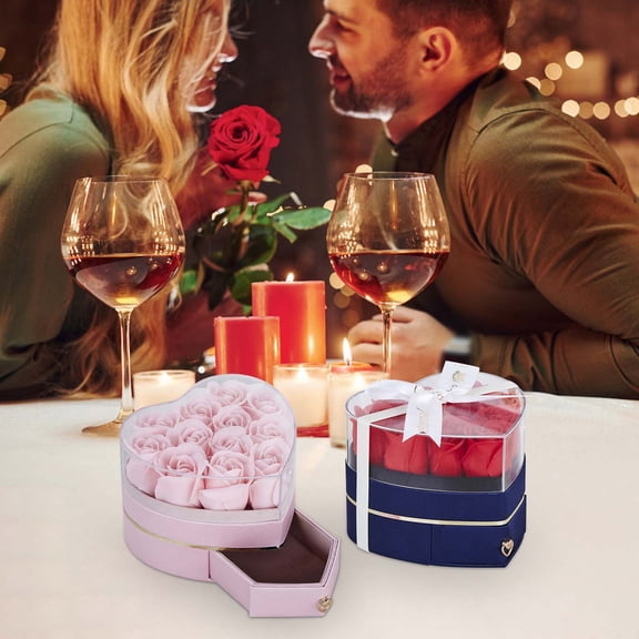 Msgweeeg Surprise Gift Box Explosion Exploding Gift Box Valentines Day Decor Rose Gift Box Necklace Ring Perfume for Valentine's Day Christmas Birthday Gift Box