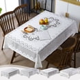 thumbnail image 1 of Msgweeeg Table Covers Tablecloth Table Cloths with Fringe Decorative Cover Sofa Cover for Tables 55x55 Inch Washable Table Cover Sqaure Table Cloth for Wedding Party Machines Washable, 1 of 7