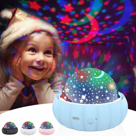 Msgweeeg Table Lamp Women's Christmas Gifts Star Projector Light Projector Multiple Colors Projections Star Night Light Projector for Kids Adults Bedroom Space Lights for Bedroom Decor