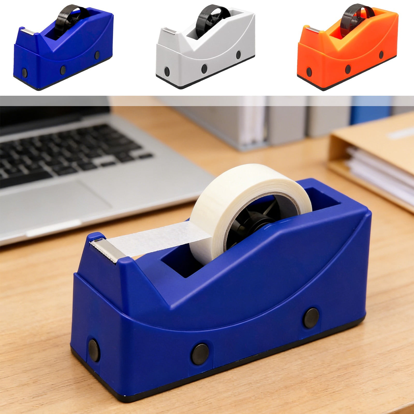 Msgweeeg Tape Dispenser Desk Tape Dispenser Tape Dispenser Equipped with Antiskid Base and Blades Smooths Rollers Suitable for Tape Cutters with A Width within 25mm