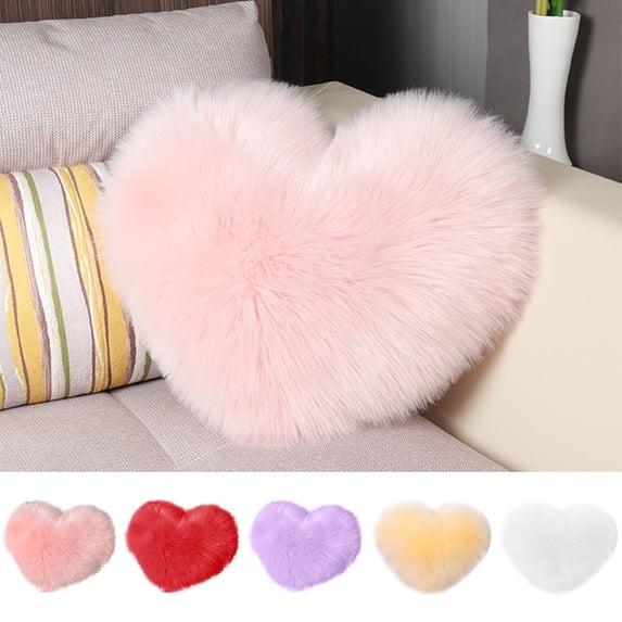 Msgweeeg Throw Pillows for Bed Throw Pillows for Couch Heart Pillow Gifts Faux Heart Pillow Kids Pillows Decorative Cute Soft Cushion for Living Room/Bed Room Dining Room Office and Sofa