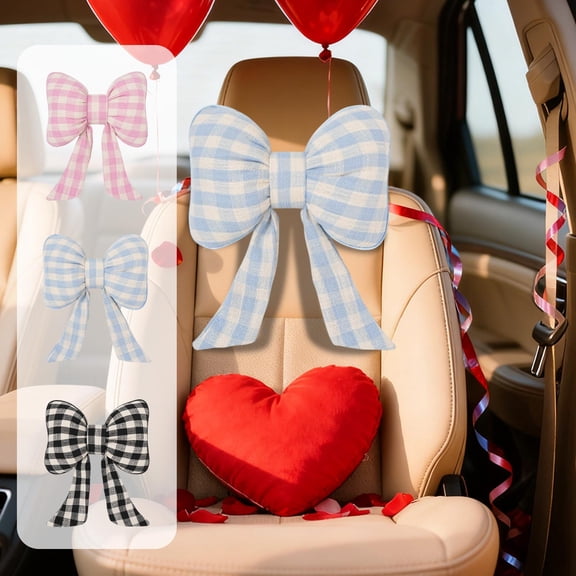 Msgweeeg Throw Pillows Valentines Day Table Decor Decorative Pillows Bow Ribbon Sofa Pillow Soft and Comfortable Office Desk Chair Lumbar Support Home Decoration