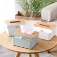 thumbnail image 1 of Msgweeeg Tissue Box Cover Rectangle Tissue Box Cover Square Composite Board Cover Scandinavian Tissue Box Household Living Room Coffee Table Drawer Box Transparent Restaurant Drawer Box, 1 of 7