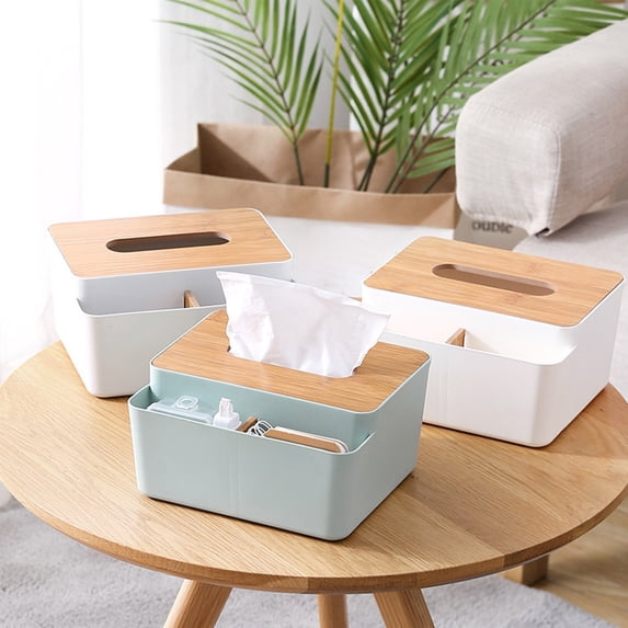 Msgweeeg Tissue Box Tissue Box Holder Composite Board Cover Scandinavian Tissue Box Household Living Room Coffee Table Drawer Box Transparent Restaurant Drawer Box