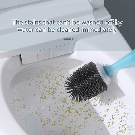 Msgweeeg Toilet Brush Toilet Cleaning Brush Long Handle Toilet Brush Modern Bathroom Cleaning Set Wall Mounted Base Convenient Compact Deep Cleaning Bowl