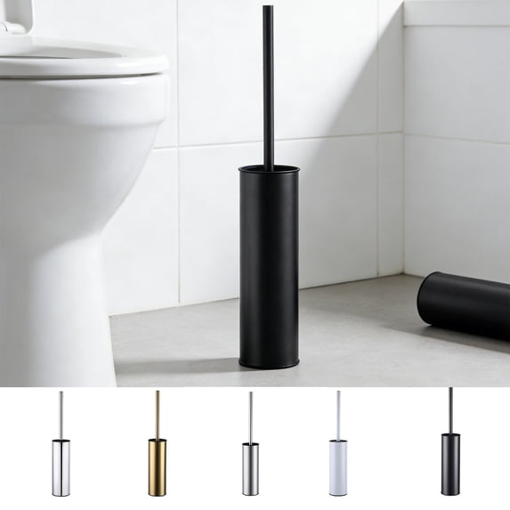 Msgweeeg Toilet Brushes Toilet Bowl Brush Freestanding Lavish Toilet Brush Steel Toilet Brush and Stand Tall Round Rust Impervious Against-Odor and Convenient To Clean