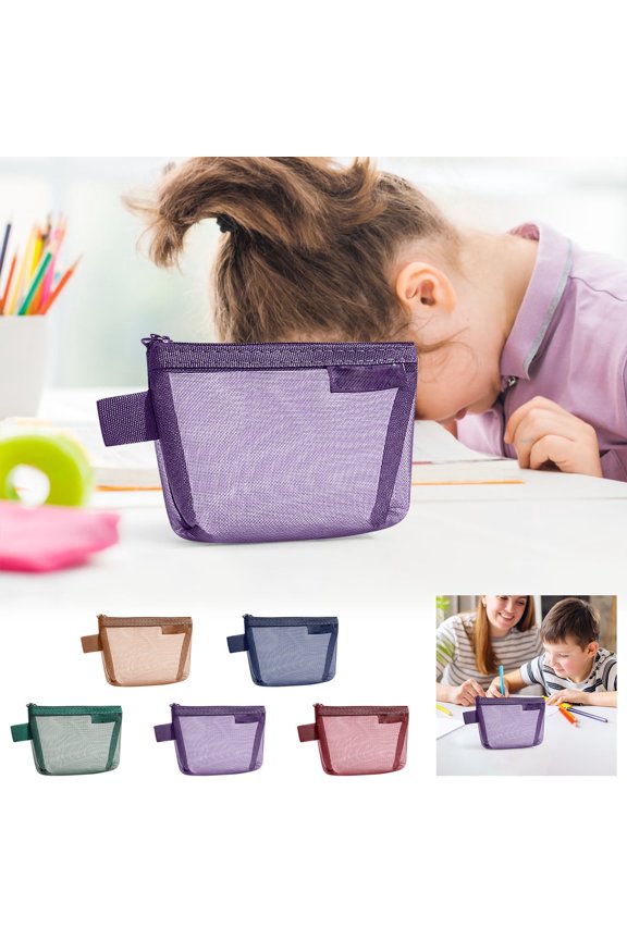 Toiletries Bag Small Three-dimensional Transparent Mesh Storage Bag Multifunctional Portable Storage Suitable for Cosmetics Jewelry Stationery and Travel Supplies Lightweigh