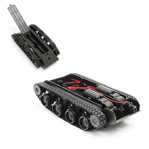 Msgweeeg Top Christmas Gifts Smart Robot Tank Car Chassis Kit Rubber Track Crawler 130 Motor