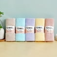 thumbnail image 1 of Msgweeeg Towel Large Beach TowelVelvet Towels Thickened Striped Absorbent Towels Color Striped Face Towelsfor Beach and Camping, 1 of 6