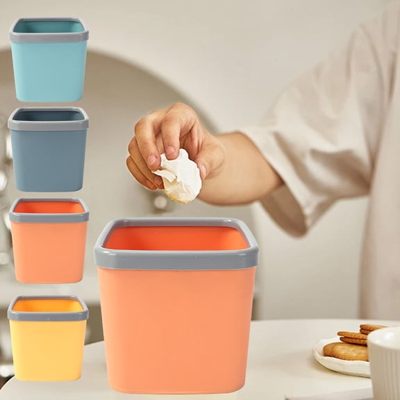 Msgweeeg Trashcans Trash Bins for Kitchen Desktop Trash Can Living Room Debris Bucket Car Home Desk Restaurant Storage Barrel Trash Basket