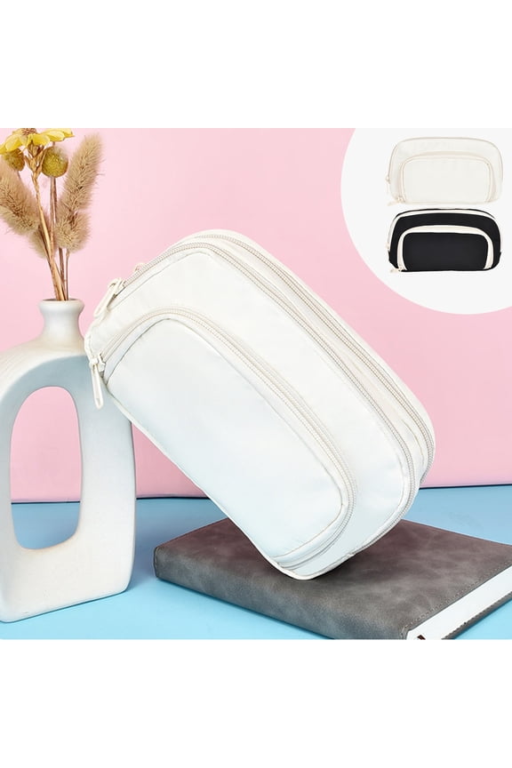Travel Bag for Toiletries Mens Travel Bag Toiletry Pencil Case Large Capacity Multiple Compartment Pen Stationery Organizer Cosmetic Bag Elegant Appearance for Home