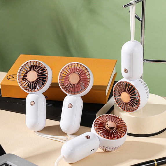 Msgweeeg Travel Fan Portable Fan Handheld Convenient Storage Fast Charging Large Capacity Built-in Battery Silent Pocket Mini Travel Portable Fan