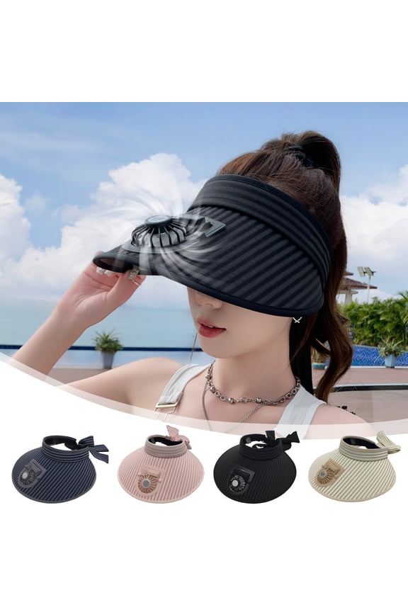 Travel Fans Portable Portable Fan Wide Brimmed Sun Protection Hat with USB Charging Fan Open Sun Protection Hat for Outdoor Travel