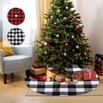 thumbnail image 1 of Msgweeeg Tree Skirt Tree Collar Christmas Decorations Mini Tree Skirt Plaid Fabric Christmas Tree Base Decor Party Arrangement for Christmas Tree Decorating and Holiday Festivities, 1 of 7