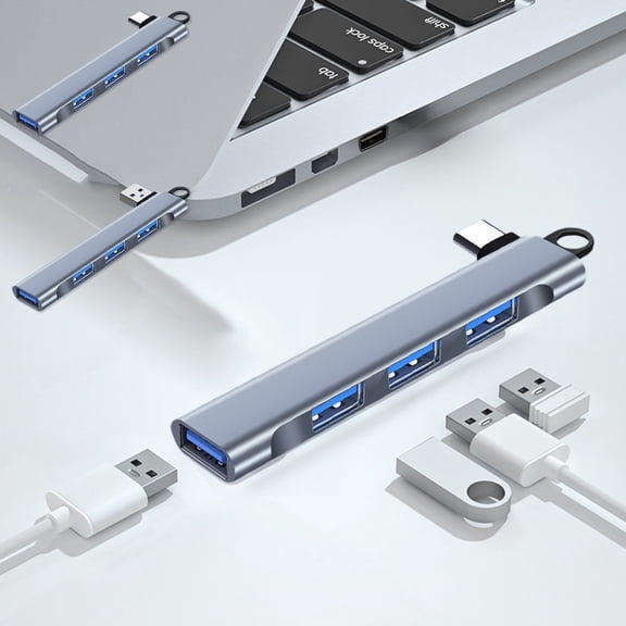 Msgweeeg USB C Hub Expander 4 In 1 Multi Port Docking Station Splitter for Laptop with HDMI USB 30 Ports SD Card Reader for Work Presentations Data Transfer