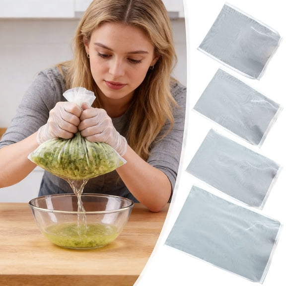 Msgweeeg Ultra Fine 100-Mesh Nylon Filter Bag Kitchen Strainer Durable Sieve Fine Mesh for Soy Milk Juices Wine Stock Precise Liquid Filtration Cooking Lab Brewing Home Use Reusable