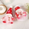 thumbnail image 1 of Msgweeeg Valentines Day Gifts Cute Stuffed Animals Light-up Knitted Hat Doll Heart-shaped Faceless Doll, 1 of 7