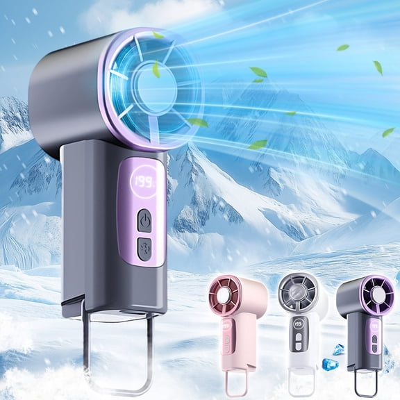 Msgweeeg Ventilador Portatil Personal Fans Portable Rechargeable Palm High-speed Ice Compress Digital Display 199 Speed Multi-scenario Clip Mini USB Charging Small Fan