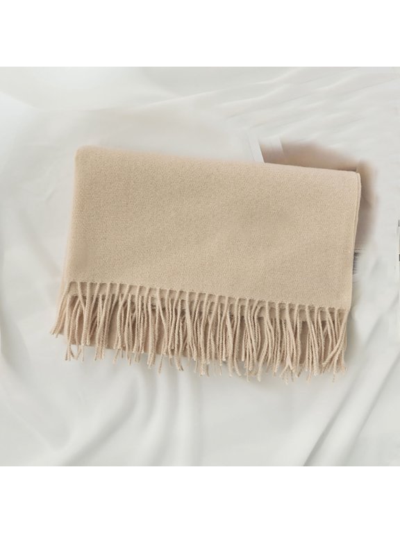 Warm Scarf for Women Solid Color Scarf and Shawl, Soft Faux Wool Winter Wrap, 78.74in Long