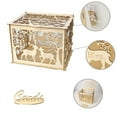 thumbnail image 1 of Msgweeeg Wedding Card Box DIY Wooden Money Gift Box Lockable Rustic Wood Envelope Cash Keepsake Holders Personalized Card and Cash Box with Key Lock for Wedding Reception Party, 1 of 9