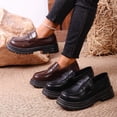 thumbnail image 1 of Msgweeeg Wide Sandals for Women Womens Flat Shoes Women's Fashionable Casual Solid Color Round Toe Heel Loafers Mid-Heel Shoes, 1 of 10