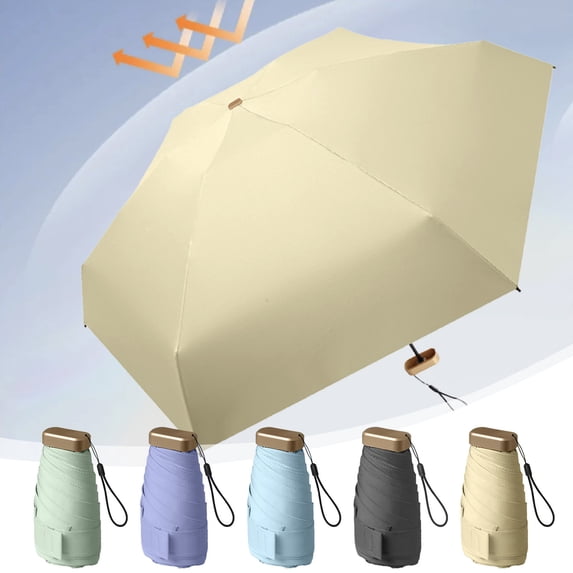 Msgweeeg Windproof Umbrella Compact Umbrella Mini Travel Umbrella for Purse Folding Umbrella Sun Protection Windproof Portable Parasol for Women Men Kids