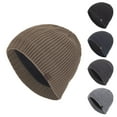 thumbnail image 1 of Msgweeeg Winter Hat Men Mens Hats Winter Men's Warm Knitted Short Knitted Knitted Wool Hat with Thickand Coarse Texture Winter Plush for Men's Outdoor Hats for Daily Commute, 1 of 6