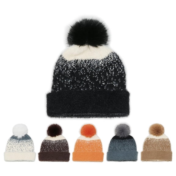 Msgweeeg Winter Hat for Men Winter Hat Men Knitted Wool Hat Imitating Mink Wool Ear Protection Hat for Women