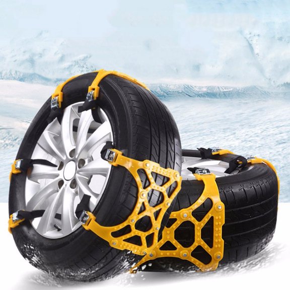 Msgweeeg Winter Truck Car Snow Chain Tire Belt Easy Installation Traction Accessory Suitable for Various Tire Sizes Mount for and Snowy Road Conditions
